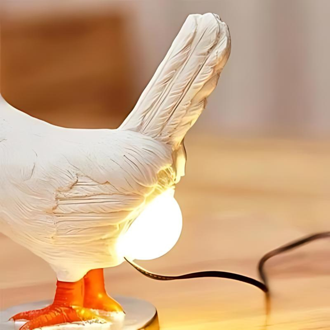 ChickenLamp | Lustige Tischlampe in Form eines Huhns