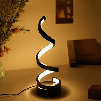 Spirale Tischlampe | Dimmbare moderne USB Schreibtischlampe | Nachttischlampe | Tischlampe