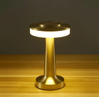 Kabellose LED Akku Tischlampe LuxeLamp - Dimmbar über Touch - Gold