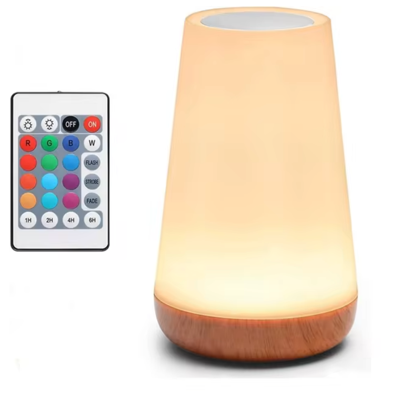 LumiSleep - USB Wiederaufladbare Kabellose Nachttischlampe mit Dimmbar Touch (Inklusive 13 Farben + Fernbedienung)