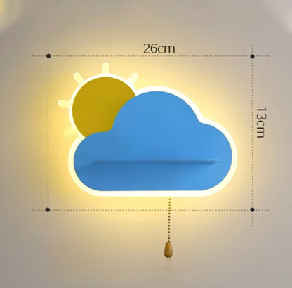 CloudLumi | LED Wandleuchte für Jungen und Mädchen im Kinderzimmer | Wandlampe mit Wolkendesign