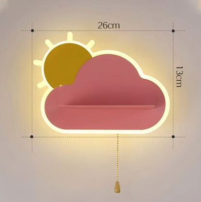 CloudLumi | LED Wandleuchte für Jungen und Mädchen im Kinderzimmer | Wandlampe mit Wolkendesign