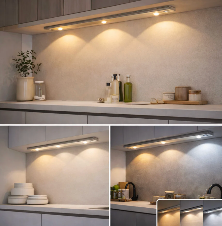 SWZEC LumiKüche LED Unterbauchleuchte Mit Bewegungsmelder – Kabellos, Dimmbar, 30 Cm, 3 Lichtfarben, Wiederaufladbar, Für Küche, Schrank & Garage