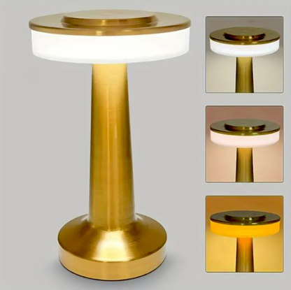 Kabellose LED Akku Tischlampe LuxeLamp - Dimmbar über Touch - Gold