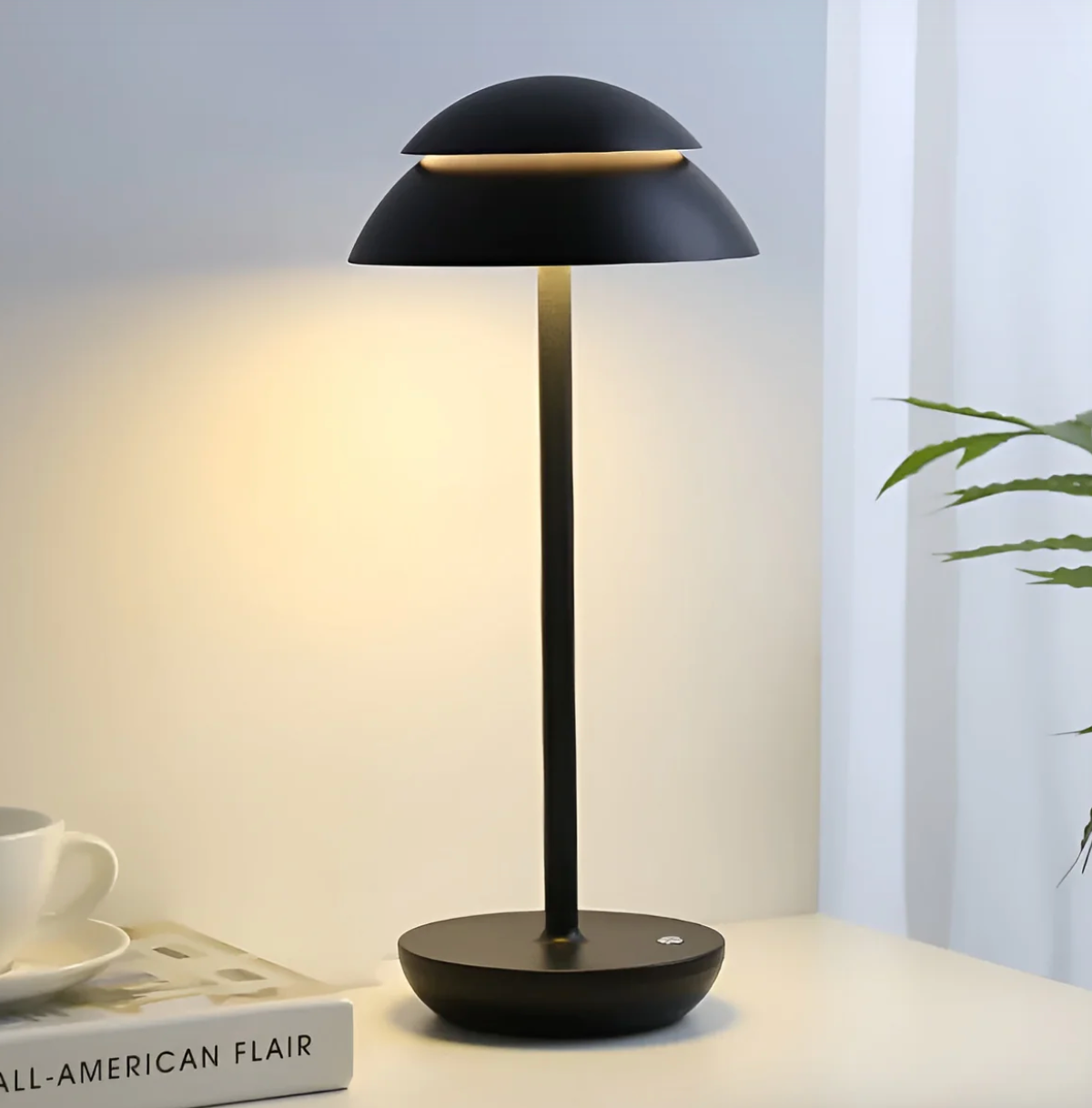 Kabellose Dimmbare LED Akku Tischleuchte LuxeGlow - Modern über Touch | Wohnzimmer | Leselampe | Nachttischlampe