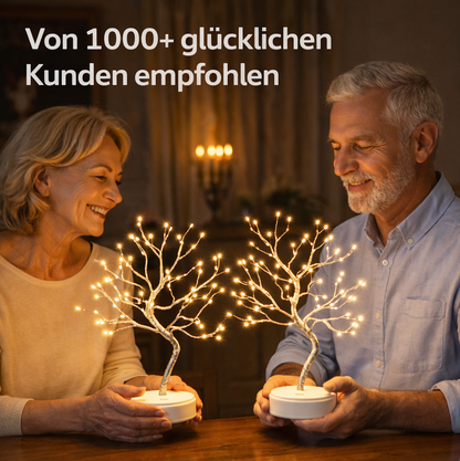 Magischer Lichterbaum - Kabellose LED Akku Tischlampe | Wohnzimmer | Leselampe | Nachttischlampe