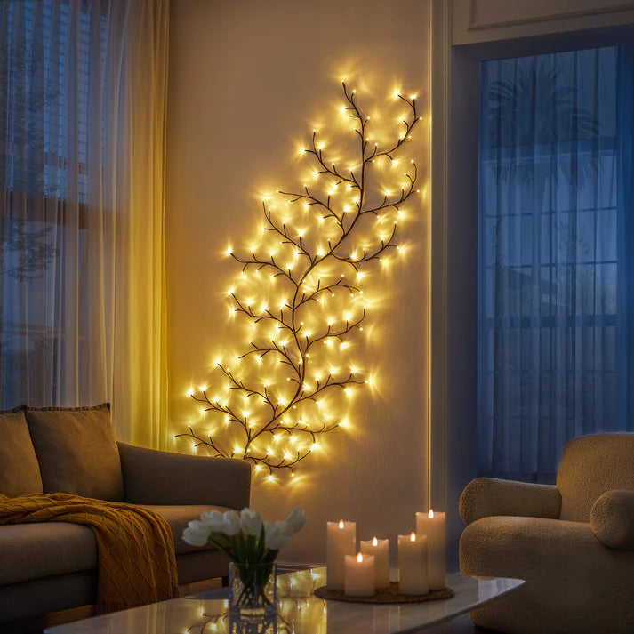 Verzauberte Weidenrebe | Verzauberte LED Weihnachtsdeko Lampe